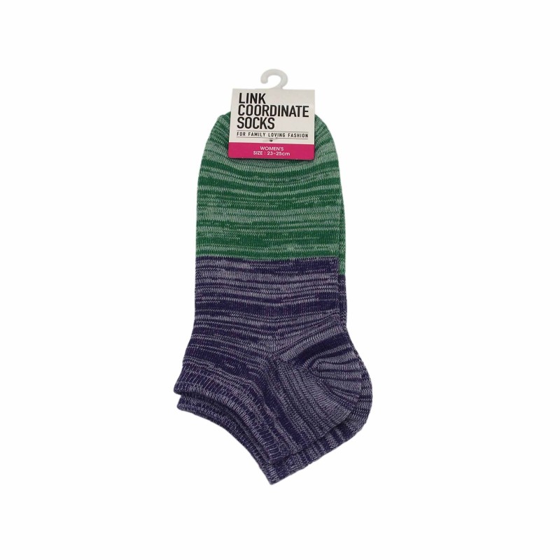 Ladies Ankle Socks Stripes BL-GR 23-25cm